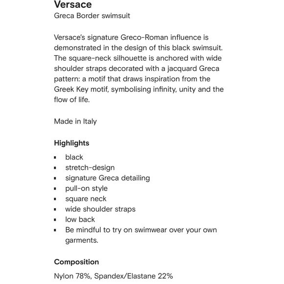Versace Size 2/ S Greca Border Black Gold One Piece Swimsuit NWT $425 - Picture 12 of 12